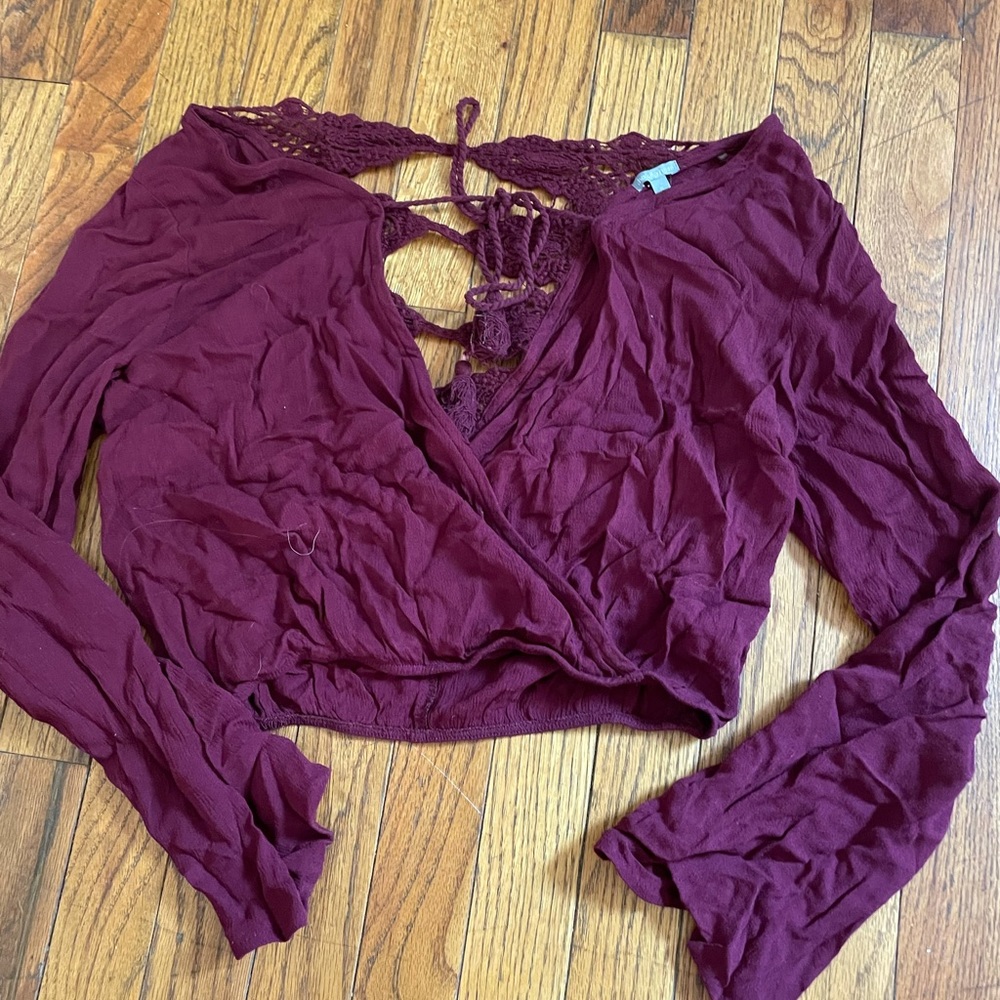 Purple long sleeve top